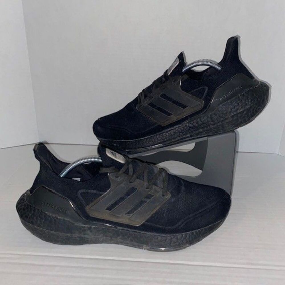Adidas Ultraboost 21 FY0306 Triple Black Running Sneakers Shoes Mens Size 12